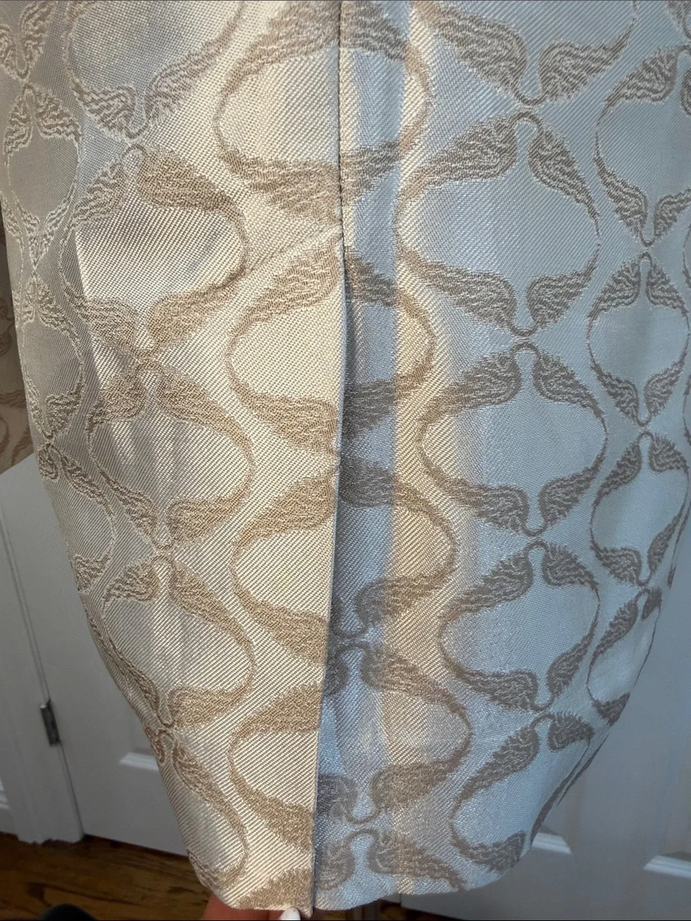 Zadig & Voltaire Vicka Jacquard Wings Blazer Cream Gold Flop Packets US 8-10 - Picture 8 of 16